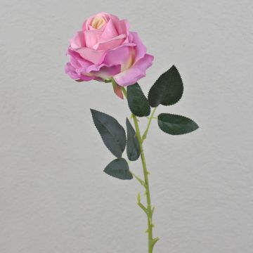 Textilní růže ELEAZAR, růžová, 65cm, Ø9cm