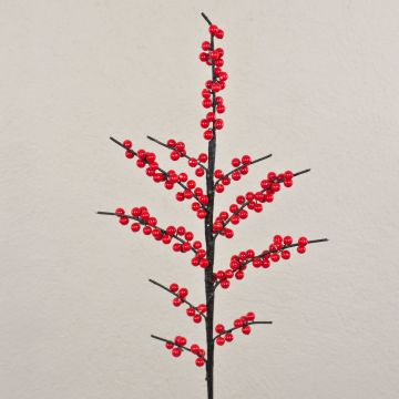 Umělá větev Ilex KUNJUAM s bobulemi, červená, 80cm