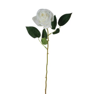 Textilní růže SEENSA, bílá, 55cm Ø7cm