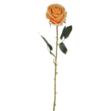 Textilní růže ELEAZAR, oranžová, 65cm Ø9cm