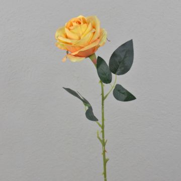 Textilní růže ELEAZAR, oranžová, 65cm Ø9cm
