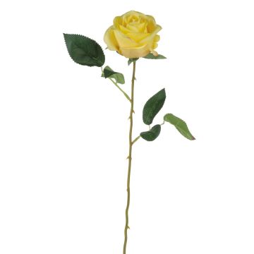 Textilní růže SEENSA, žlutá, 55cm, Ø7cm