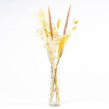 Sušené květiny s lahví LOTTIE, hnědá, 77cm, Ø15cm
