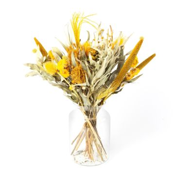 Kytice sušených květin PHOEBE, žlutozelené, 45cm, Ø20cm