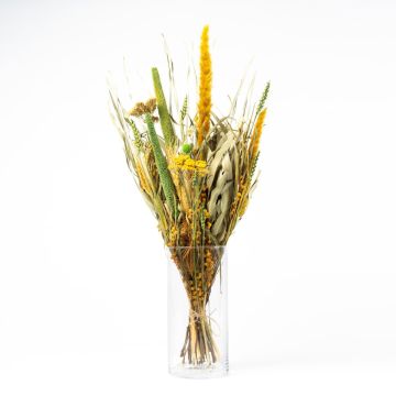 Kytice sušených květin ELEANOR, žlutozelená, 65cm, Ø14cm