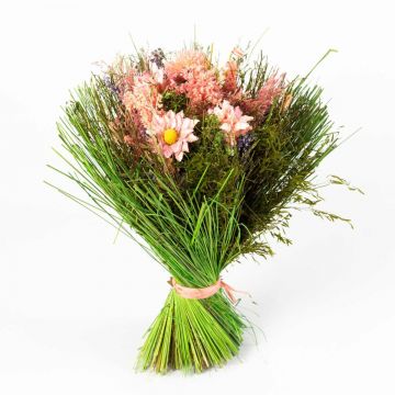 Kytice sušených květů LAYLA, růžovo-fialová, 35cm, Ø19cm