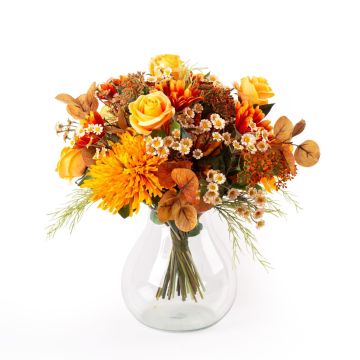 Udová volba: Podzimní kytice TISSAIA, oranžová, 45cm, Ø60cm