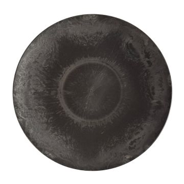 Kulatý dekorativní podnos JEFFERSON, plast, černý, 5cm, Ø45cm