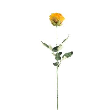 Umělá růže FREIDA, Eco Collection, oranžovo-žlutá, 65cm, Ø7cm