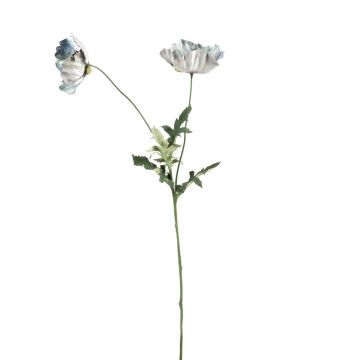 Umělá maková větvička GUNDULA, Eco Collection, šedomodrá, 70cm, Ø7-8cm