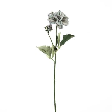 Umělá květinová ratolest Dahlia GINGER, Eco Collection, šedomodrá, 60cm, Ø10cm