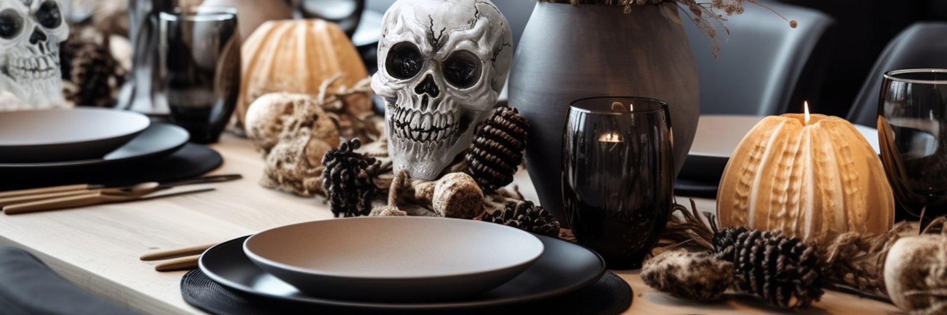 Halloweenská výzdoba na stůl, na zeď a na dveře